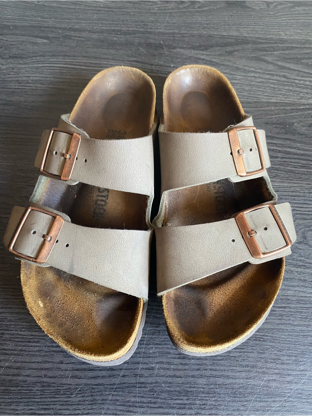 Birkenstock Arizona leather, grey, EU 38 / US women’s 7–7.5, regular width